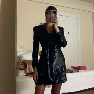 Zara sequin blazer dress